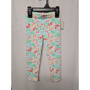 NWT Girls Strawberry Print Leggings Size 4T